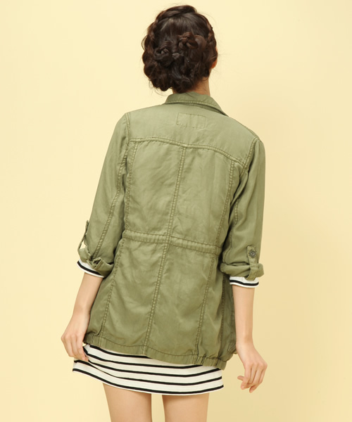 Another Edition（アナザーエディション）の「AE[A]ﾘﾖｾﾙ MLTLY LINER CT（ミリタリージャケット・レディース・ホワイト/オリーブ/その他1・SMALL/MEDIUM）」の6枚目の写真
