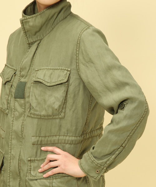Another Edition（アナザーエディション）の「AE[A]ﾘﾖｾﾙ MLTLY LINER CT（ミリタリージャケット・レディース・ホワイト/オリーブ/その他1・SMALL/MEDIUM）」の10枚目の写真