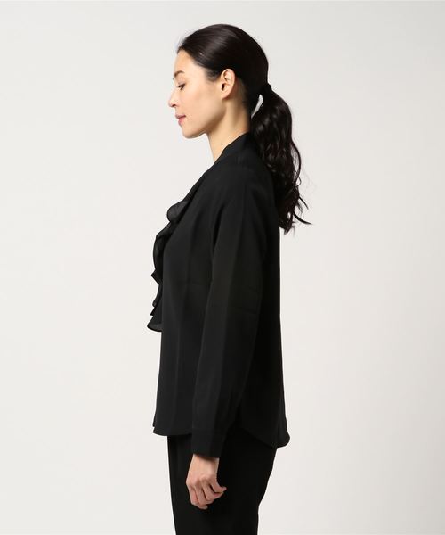 merlot plus（メルロープリュス）の「リボンボウタイ襟ブラウス6514（シャツ/ブラウス・レディース・ベージュ/グレー/ブラック・FREE）」の11枚目の写真