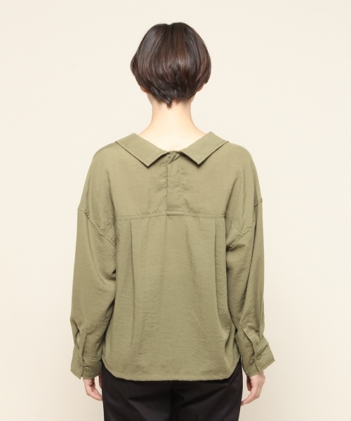 PAGEBOY（ページボーイ）の「ミリタリーBIGシャツライト（シャツ/ブラウス・レディース・アイボリー/グリーン・FREE）」の21枚目の写真