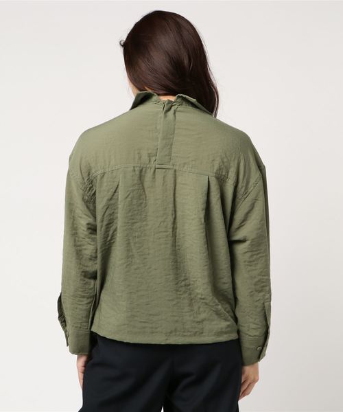 PAGEBOY（ページボーイ）の「ミリタリーBIGシャツライト（シャツ/ブラウス・レディース・アイボリー/グリーン・FREE）」の4枚目の写真