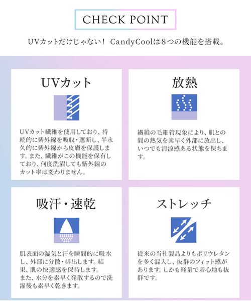 KOBE LETTUCE(コウベレタス)の「半永久紫外線カットCandyCool★フード付きロング丈カーディガン(カーディガン/ボレロ・レディース・グレー/ラベンダー/サックスブルー/ネイビー/ブラック・FREE)」の11枚目の写真
