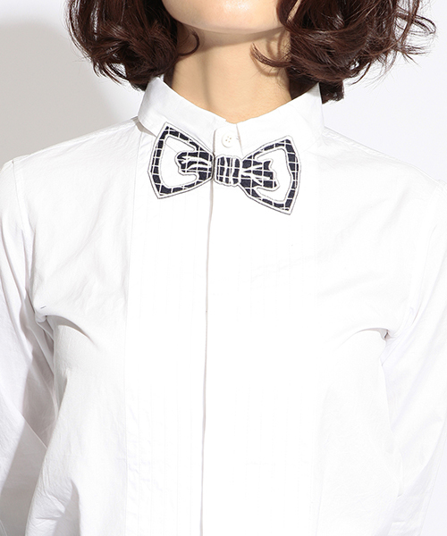 Ray BEAMS（レイビームス）の「SUPER THANKS×Ray BEAMS / 別注 13AW 蝶ネクタイシャツ（シャツ/ブラウス・レディース・ホワイト/ブラウン系その他・ONE SIZE）」の3枚目の写真