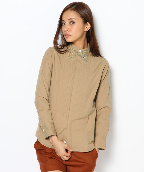 Ray BEAMS（レイビームス）の「SUPER THANKS×Ray BEAMS / 別注 13AW 蝶ネクタイシャツ（シャツ/ブラウス・レディース・ホワイト/ブラウン系その他・ONE SIZE）」の11枚目の写真