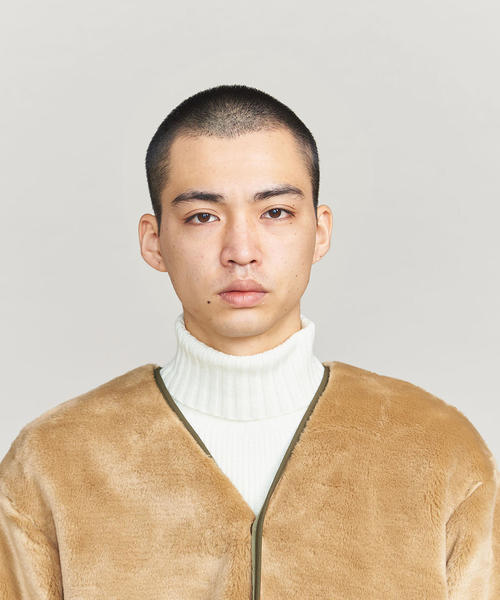 blurhms（ブラームス）の「＜blurhms＞ REVER BOA CGN/ブルゾン（ブルゾン・メンズ・ベージュ/ブラック・2/3）」の12枚目の写真