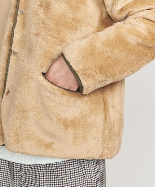 blurhms（ブラームス）の「＜blurhms＞ REVER BOA CGN/ブルゾン（ブルゾン・メンズ・ベージュ/ブラック・2/3）」の13枚目の写真