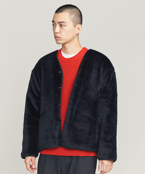 blurhms（ブラームス）の「＜blurhms＞ REVER BOA CGN/ブルゾン（ブルゾン・メンズ・ベージュ/ブラック・2/3）」の9枚目の写真