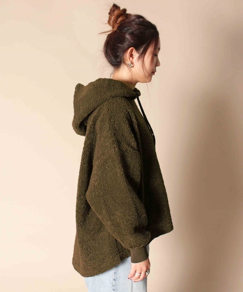 Uncut Bound（アンカットバウンド）の「Peacenik (ピースニック) Over Size Hoody オーバーサイズフーディー（パーカー・レディース・ブラック/ブラウン/オリーブ・FREE）」の6枚目の写真
