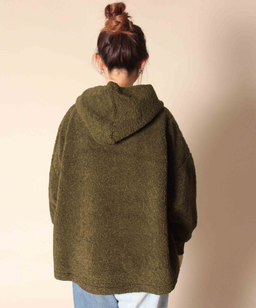 Uncut Bound（アンカットバウンド）の「Peacenik (ピースニック) Over Size Hoody オーバーサイズフーディー（パーカー・レディース・ブラック/ブラウン/オリーブ・FREE）」の10枚目の写真