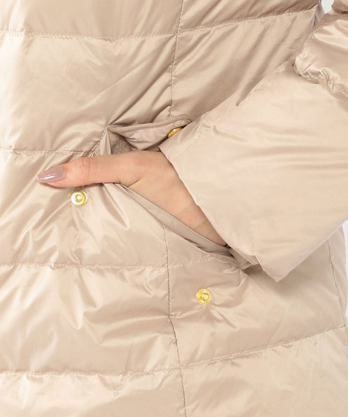 Petit Honfleur（プチオンフルール）の「はっ水ライトダウンコート（ダウンジャケット/コート・レディース・ベージュ/ネイビー/モカ・11号/9号/13号）」の11枚目の写真