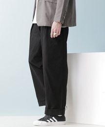 MONO-MART | サイドボタンチノデザインタックワイドパンツ(その他パンツ)