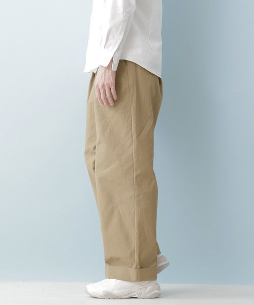 MONO-MART(モノマート)の「サイドボタンチノデザインタックワイドパンツ(その他パンツ・メンズ・ブラック/ベージュ/ネイビー・M/L)」の9枚目の写真