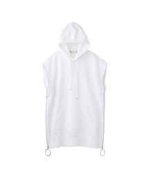 SWEAT SLEEVELESS ZIPPED HOODIE