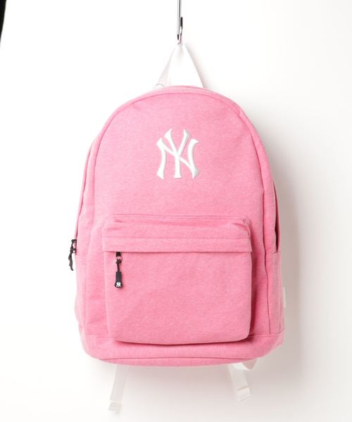 MLB(メジャーリーグベースボール)の「MLB (MAJOR LEAGUE BASEBALL) NEW YORK YANKEES NY スウェットデイパック(バックパック/リュック・レディース・ホワイト/ライトブルー/ブラック/パープル/ネイビー/グレー/ピンク/イエロー/ブルー/杢グレー/パープル系その他/トリコロール/スモークピンク・FREE)」の12枚目の写真
