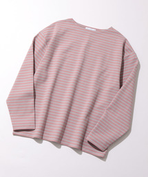 ボーダーポンチオーバーサイズ長袖Tシャツ