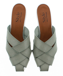 JELLY BEANS | 【Made in Japan】クロス編みスリッパサンダル(120-7507)JELLY BEANS(ジェリービーンズ)(サンダル)