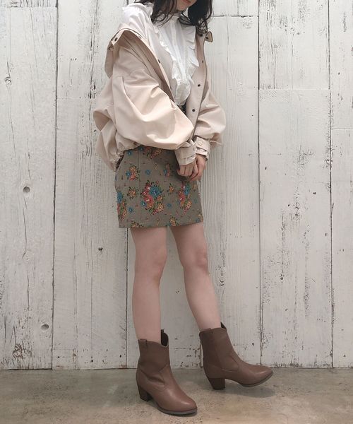 one after another NICE CLAUP（ワンアフターアナザーナイスクラップ）の「ボリューム袖マウンテンパーカー（マウンテンパーカー・レディース・アイボリー/ブラック/パープル系その他・FREE）」の12枚目の写真