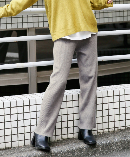 LOWRYS FARM(ローリーズファーム)の「12Gウールコンニットパンツ 855324(その他パンツ・レディース・ベージュ/ブラウン/グレー/イエロー・FREE)」の2枚目の写真