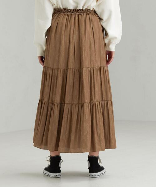 green label relaxing（グリーンレーベルリラクシング）の「CFC PE カッセン ジャカード ギャザー マキシ スカート（スカート・レディース・ライトグレー/ブラック/ベージュ・FREE）」の21枚目の写真