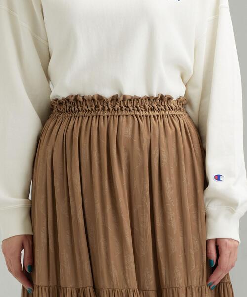 green label relaxing（グリーンレーベルリラクシング）の「CFC PE カッセン ジャカード ギャザー マキシ スカート（スカート・レディース・ライトグレー/ブラック/ベージュ・FREE）」の19枚目の写真