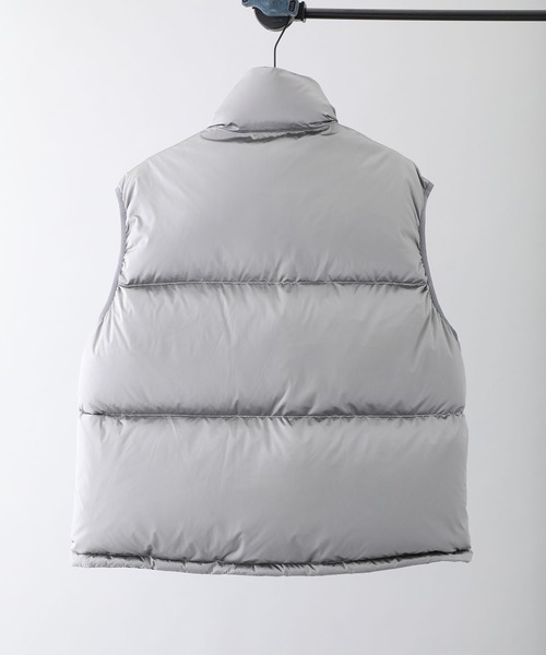 ok.soon × fashiru コラボ Wネーム ダウンベスト W name down vest （×FASHIRU）ecru | ok.soon