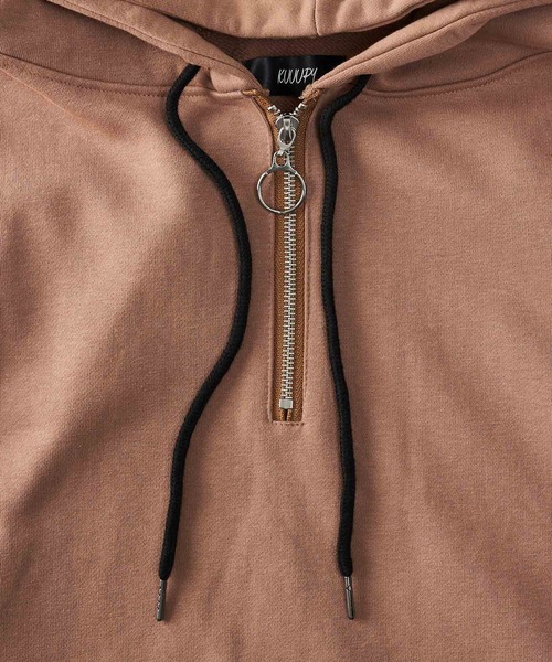 KUUUPY(クーピー)の「KUUUPY - ハーフジップパーカー(パーカー・メンズ・ブラック/ベージュ/ブルー・SMALL/MEDIUM/LARGE)」の19枚目の写真