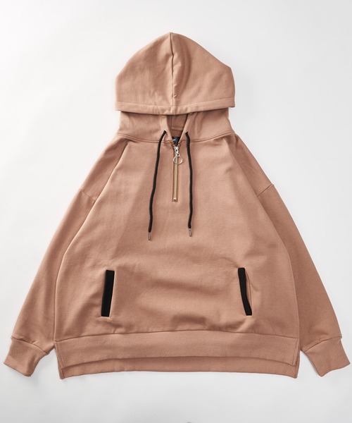 KUUUPY(クーピー)の「KUUUPY - ハーフジップパーカー(パーカー・メンズ・ブラック/ベージュ/ブルー・SMALL/MEDIUM/LARGE)」の18枚目の写真