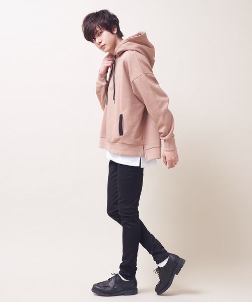 KUUUPY(クーピー)の「KUUUPY - ハーフジップパーカー(パーカー・メンズ・ブラック/ベージュ/ブルー・SMALL/MEDIUM/LARGE)」の9枚目の写真