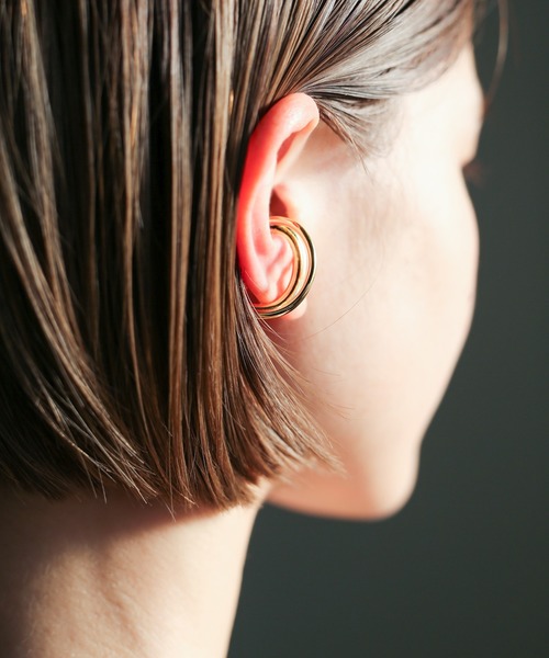 select MOCA（セレクトモカ）の「ダブルフープイヤリング（イヤーカフ・レディース・シルバー/ゴールド・FREE）」の10枚目の写真