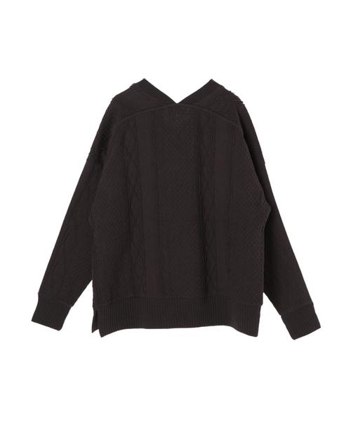 AMERICAN HOLIC(アメリカンホリック)の「両Vネックカットジャガードプルオーバー *(Tシャツ/カットソー・レディース・チャコールグレー/ベージュ/アイボリー・MEDIUM/LARGE)」の17枚目の写真