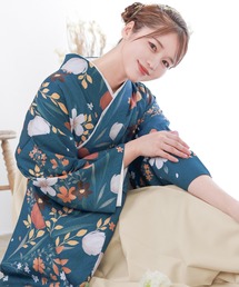 KYOETSU | レディース 簡易袴 5点セット( 着物 + 袴 + 襦袢 + 袴下帯 + 腰紐 )(着物)
