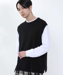 coen | ワッフルニットベスト(ベスト)