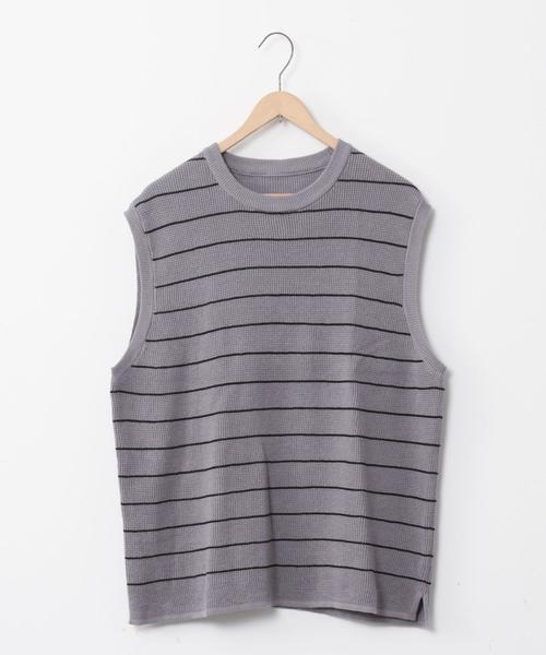 coen（コーエン）の「ワッフルニットベスト（ベスト・メンズ・ブラック/ベージュ/グレー・LARGE/SMALL/MEDIUM）」の15枚目の写真