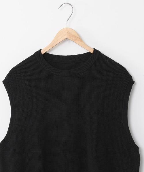 coen（コーエン）の「ワッフルニットベスト（ベスト・メンズ・ブラック/ベージュ/グレー・LARGE/SMALL/MEDIUM）」の20枚目の写真