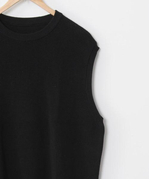 coen（コーエン）の「ワッフルニットベスト（ベスト・メンズ・ブラック/ベージュ/グレー・LARGE/SMALL/MEDIUM）」の19枚目の写真