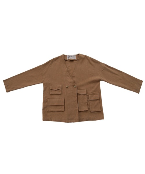 antiqua（アンティカ）の「ポケットリネンジャケット（テーラードジャケット・レディース・ブラック/ネイビー/ブラウン系その他/ベージュ系その他・FREE）」の11枚目の写真
