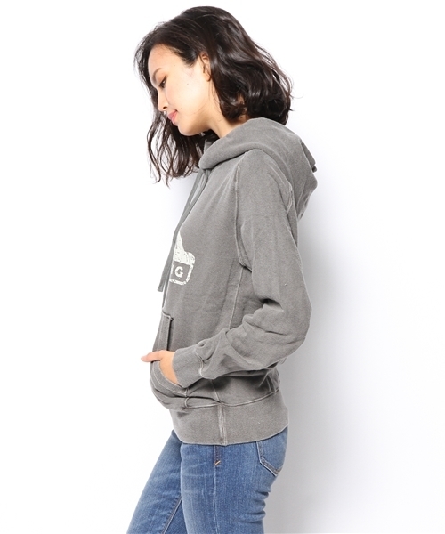 goa(ゴア)の「GO CAMPING ピグメント裏毛フードパーカー(パーカー・レディース・ブラック/ベージュ/カーキ/レッド・FREE)」の10枚目の写真