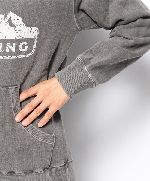 goa(ゴア)の「GO CAMPING ピグメント裏毛フードパーカー(パーカー・レディース・ブラック/ベージュ/カーキ/レッド・FREE)」の5枚目の写真