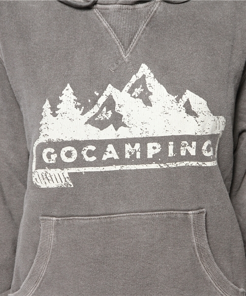goa(ゴア)の「GO CAMPING ピグメント裏毛フードパーカー(パーカー・レディース・ブラック/ベージュ/カーキ/レッド・FREE)」の7枚目の写真