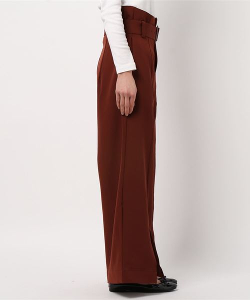 GeeRA（ジーラ）の「ベルテッドスリットワイドパンツ（その他パンツ・レディース・ブラウン/ブラック・X-LARGE/LARGE/MEDIUM）」の8枚目の写真
