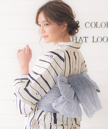 Dita（ディータ）の「選べる11色・グラデーションしわへこ帯【K】（和装小物）」