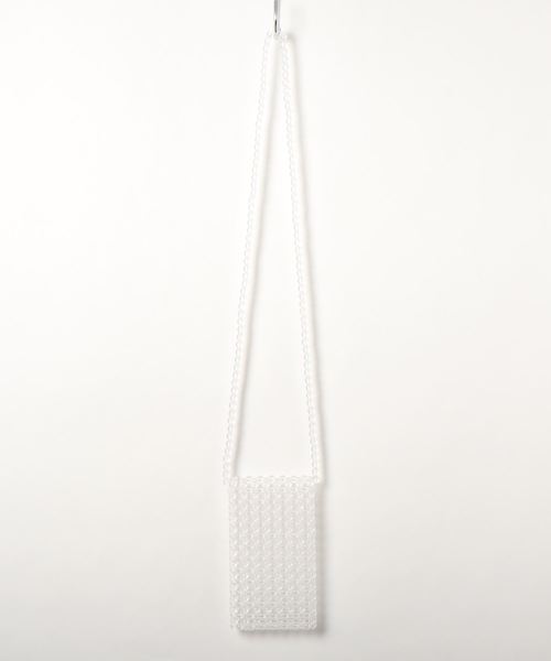 natural couture（ナチュラルクチュール）の「クリアビーズショルダー（ショルダーバッグ・レディース・ホワイト・FREE）」の4枚目の写真