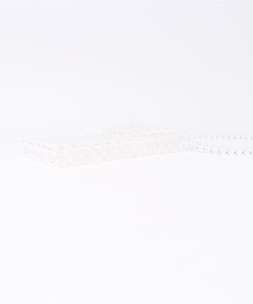 natural couture（ナチュラルクチュール）の「クリアビーズショルダー（ショルダーバッグ・レディース・ホワイト・FREE）」の2枚目の写真