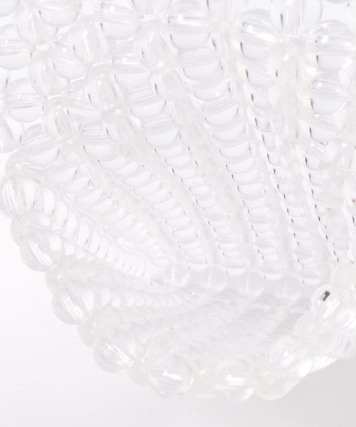 natural couture（ナチュラルクチュール）の「クリアビーズショルダー（ショルダーバッグ・レディース・ホワイト・FREE）」の3枚目の写真