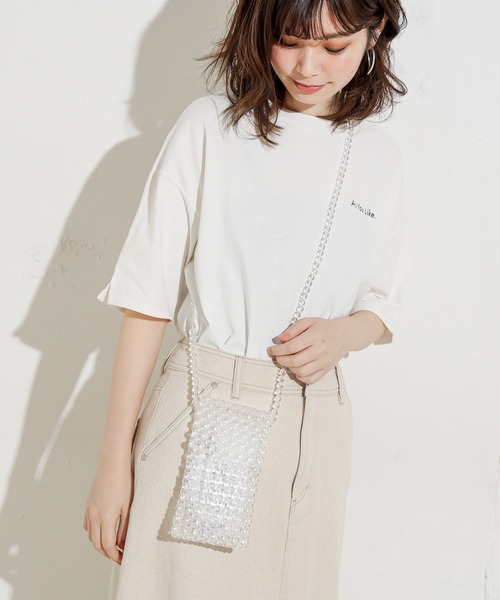 natural couture（ナチュラルクチュール）の「クリアビーズショルダー（ショルダーバッグ・レディース・ホワイト・FREE）」の6枚目の写真