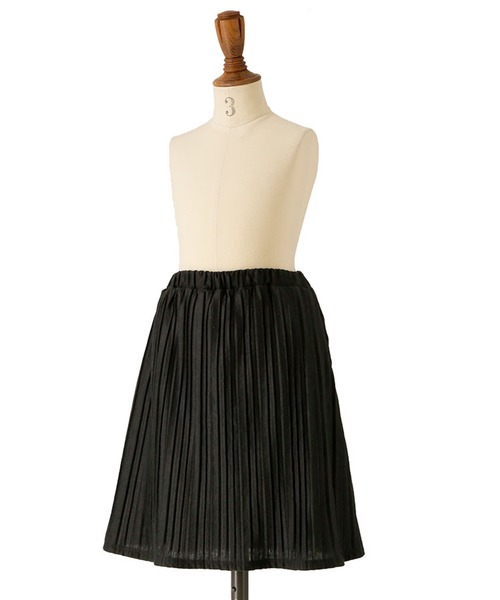 Catherine Cottage(キャサリンコテージ)の「ブラックプリーツスカート インナーパンツ付き やわらか 伸縮素材(スカート・キッズ・ブラック・S/M/L)」の4枚目の写真