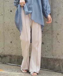 tiptop | 2020SS　リブ配色メローフレアパンツ(その他パンツ)