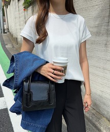 コットン天竺フレンチスリーブTシャツ