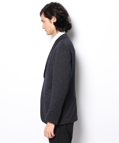 MEN'S BIGI（メンズビギ）の「ジャージージャケット/オンオフ兼用（テーラードジャケット・メンズ・ブラウン/ネイビー・SMALL/LL/LARGE/MEDIUM）」の6枚目の写真