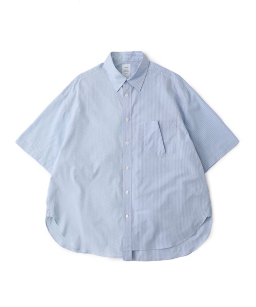 Name.(ネーム)の「【Name.】STUDIOUS別注 Asymmetry H/S SHT(シャツ/ブラウス・メンズ・ホワイト/サックスブルー・1/2/0)」の2枚目の写真